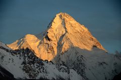 13 K2 North Face At Sunset From K2 North Face Intermediate Base Camp